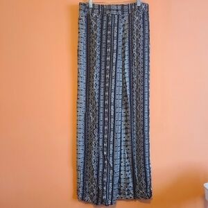 Forever 21 Black & White Abstract Print Palazzo Pants L